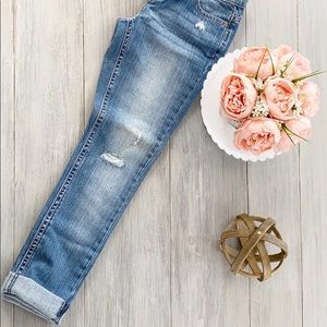DKNY Distressed Straight Leg | 4 petite